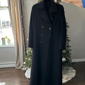 Fleurette Cashmere Black Double-Breasted Women's Coat